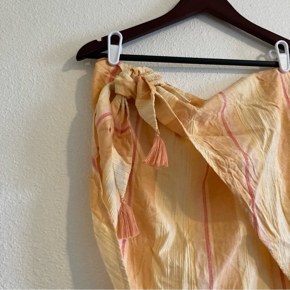 NWT L*Space Salinas Sarong /Skirt /Cover Up in Orange Cozumel Stripe - One Size - Picture 4 of 8